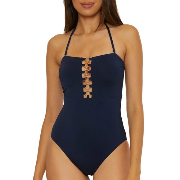 NWT Trina Turk Women's Monaco Bandeau One Piece Swimsuit - Picture 1 of 4